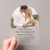 シックエレガントスクリプトboho arch photo 結婚 arch アクリル招待状 (インサイチュ (ポータブル))