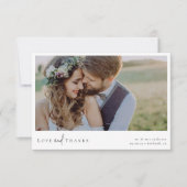 シックエレガントスクリプ結婚トの写真 サンキューカード (正面)