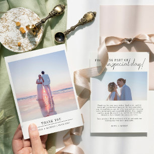 シックエレガントスクリプ結婚トの写真 サンキューカード