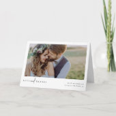 シックエレガントスクリプ結婚トの写真 サンキューカード (正面)