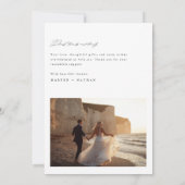 シックエレガントスクリプ結婚トの写真 サンキューカード (裏面)