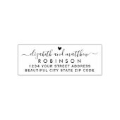 シックエレガントスクリプ結婚トの差出人住所の自己入力 セルフインキングスタンプ (デザイン)