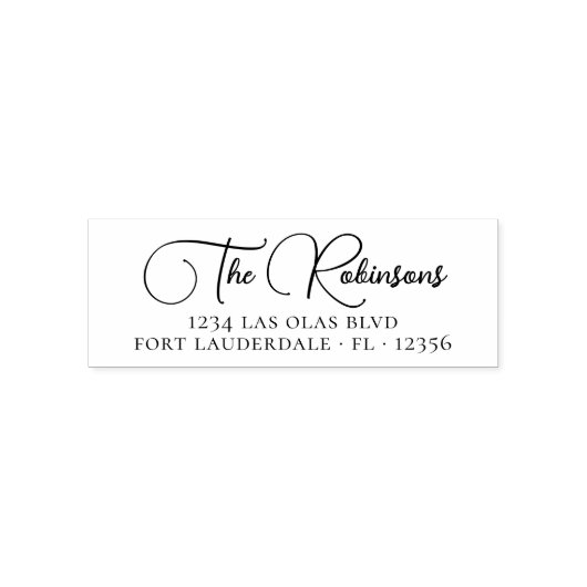 シックエレガントスクリプ結婚ト差出人住所 セルフインキングスタンプ (デザイン)