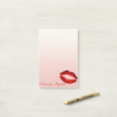 シックエレガントスタイリッシュなガーリー、きらびやかな赤い唇 ポストイット (デスク上)
