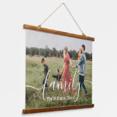 シックエレガントスタイリッシュな手書き家族の写真 吊り下げ型タペストリー (傾斜あり)