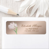 シックエレガントスタイリッシュフラワーアドレス ラベル (インサイチュ)