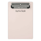 シックエレガントスタイリッシュプレーン手書きスクリプト ミニクリップボード (正面)