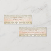 シックエレガントスタイリッシュプロフェッショナル スキニー名刺 (正面/裏面)