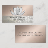 シックエレガントスタイリッシュプロフェッショナルLotus Business Ca 名刺 (正面/裏面)