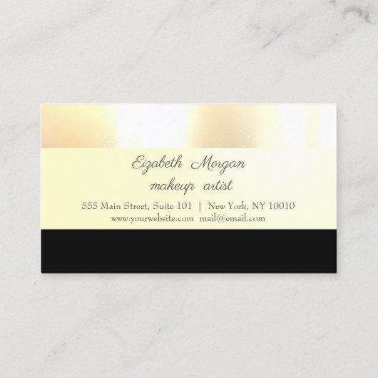 シックエレガントスタイリッシュ金ゴールドロイヤリティカード ロイヤリティカード (裏面)