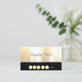 シックエレガントスタイリッシュ金ゴールドロイヤリティカード ロイヤリティカード (スタンド正面)