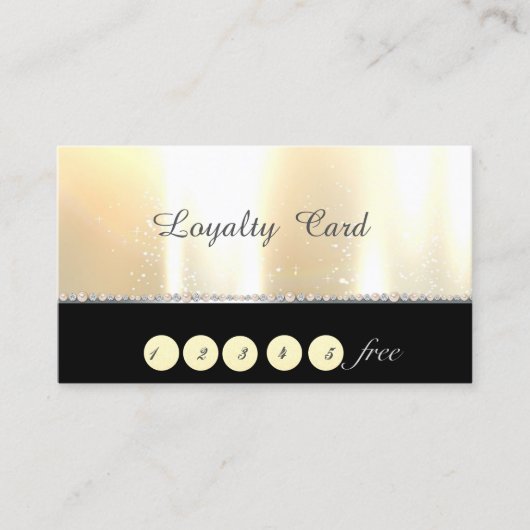 シックエレガントスタイリッシュ金ゴールドロイヤリティカード ロイヤリティカード (正面)