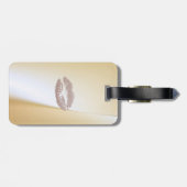 シックエレガントスタイリッシュ – きらびやかな唇パーソナライズされた ラゲッジタグ (裏面横)