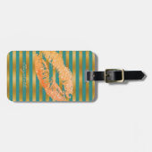 シックエレガントスタイリッシュ – きらびやかな唇パーソナライズされた ラゲッジタグ (正面横)