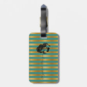 シックエレガントスタイリッシュ – 女の子シルエットパーソナライズされた ラゲッジタグ (裏面縦)