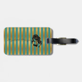 シックエレガントスタイリッシュ – 女の子シルエットパーソナライズされた ラゲッジタグ (裏面横)