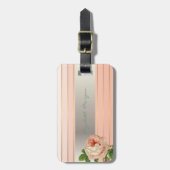 シックエレガントスタイリッシュ,花,バラ ラゲッジタグ (正面縦)