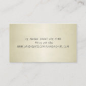 シックエレガントスタイリッシュ、金ゴールド渦巻き 名刺 (裏面)