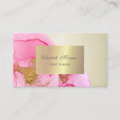 シックエレガントスタイリッシュ、金ゴールド渦巻き 名刺 (正面)