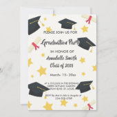 シックエレガントスター卒業 招待状 (正面)