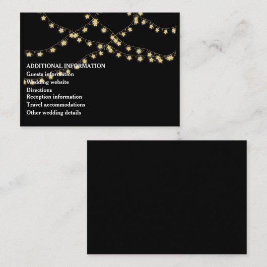 シックエレガントスモダンストリングラ結婚イツのエンクロージャ エンクロージャーカード (正面/裏面)