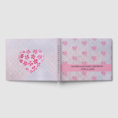 シックエレガントス結婚モダンのシンプル紫色のピンク ゲストブック (全面)