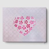 シックエレガントス結婚モダンのシンプル紫色のピンク ゲストブック (裏面)