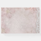 シックエレガントス結婚モダンのシンプル金ゴールド ゲストブック (裏面)