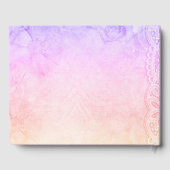 シックエレガントス結婚モダンのシンプル金ゴールド ゲストブック (裏面)