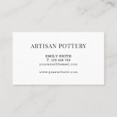 シックエレガントセラミック陶器 名刺 (裏面)