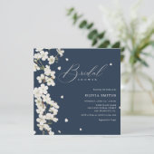 シックエレガントセージグリーンボホフローラブライダルシャワー 招待状 (スタンド正面)