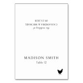 シックエレガントタイポグラフィの結婚メニュー選択アイコン テーブルナンバー (正面)