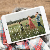 シックエレガントタイポグラフィハッピーニューイヤー1枚 シーズンカード