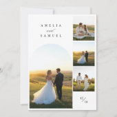 シックエレガントタイポグラフィフォトコラージュ 招待状 (正面)