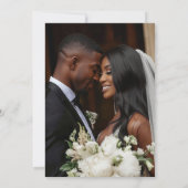 シックエレガントタイポグラフィフォト結婚ズ 招待状 (裏面)