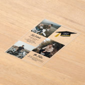 シックエレガントタイポグラフィ卒業パーティー アクリル招待状 (レイダウン)