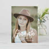 シックエレガントタイポグラフィ卒業パーティー 案内状 (スタンド正面)