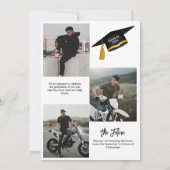 シックエレガントタイポグラフィ卒業式パーティーアナウンス 案内状 (裏面)