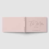 シックエレガントダスティピンク&バラ金ゴールド結婚ズフォイル ゲストブック (全面)