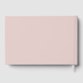 シックエレガントダスティピンク&バラ金ゴールド結婚ズフォイル ゲストブック (裏面)