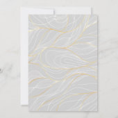 シックエレガントダスティブルー金ゴールドカスタムウェディング 招待状 (裏面)