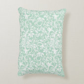 シックエレガントダマスク,バラ,メッセーやる気を起こさせるジ アクセントクッション (裏面(縦))