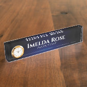 シックエレガントダークシンプル会計士 デスクネームプレート (側面)