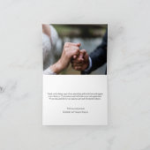 シックエレガントダークブラウン金ゴールドアクセント サンキューカード (内部)