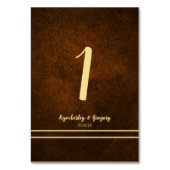 シックエレガントダークブラウン金ゴールド テーブルナンバー (裏面)