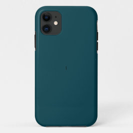 シックエレガントダークブルーティール(緑がかった色) iPhone 11 ケース