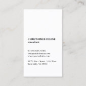 シックエレガントテクスチャグレーフェイク金ゴールドコンサルタント 名刺 (裏面)