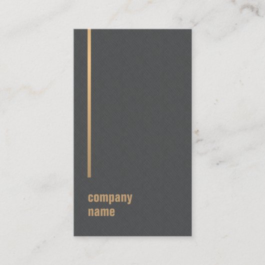 シックエレガントテクスチャグレーフェイク金ゴールドコンサルタント 名刺 (正面)