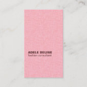シックエレガントテクスチャピンクファッションコンサルタント 名刺 (正面)