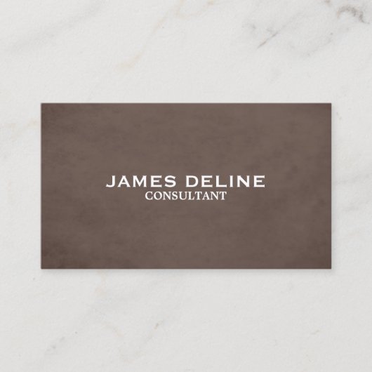 シックエレガントテクスチャブラウンコンサルタント 名刺 (正面)